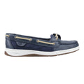 Navy - Side - Sperry Womens-Ladies Angelfish Leather Boat Shoes