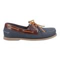 Navy-Brown - Side - Sperry Mens Tacoma Leather Boat Shoes