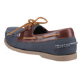 Navy-Brown - Back - Sperry Mens Tacoma Leather Boat Shoes