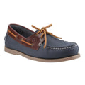 Navy-Brown - Front - Sperry Mens Tacoma Leather Boat Shoes