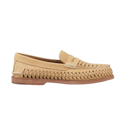 Tan - Side - Sperry Mens Gold Cup Leather Penny Loafers
