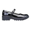Shiny Black - Side - Geox Girls J Casey G. P Leather School Shoes
