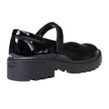 Shiny Black - Back - Geox Girls J Casey G. P Leather School Shoes