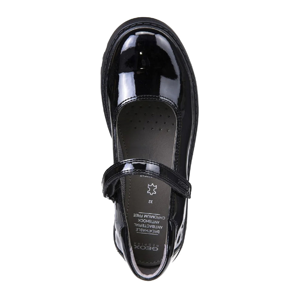 Shiny Black - Lifestyle - Geox Girls J Casey G. P Leather School Shoes