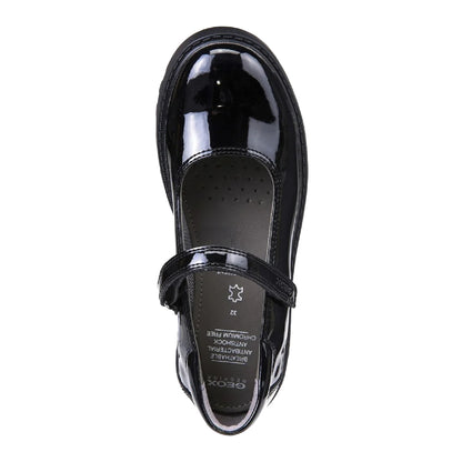 Shiny Black - Lifestyle - Geox Girls J Casey G. P Leather School Shoes