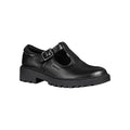 Black - Front - Geox Childrens-Kids J Casey G E Leather School Shoes