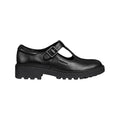 Black - Side - Geox Childrens-Kids J Casey G E Leather School Shoes