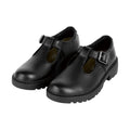 Black - Close up - Geox Childrens-Kids J Casey G E Leather School Shoes