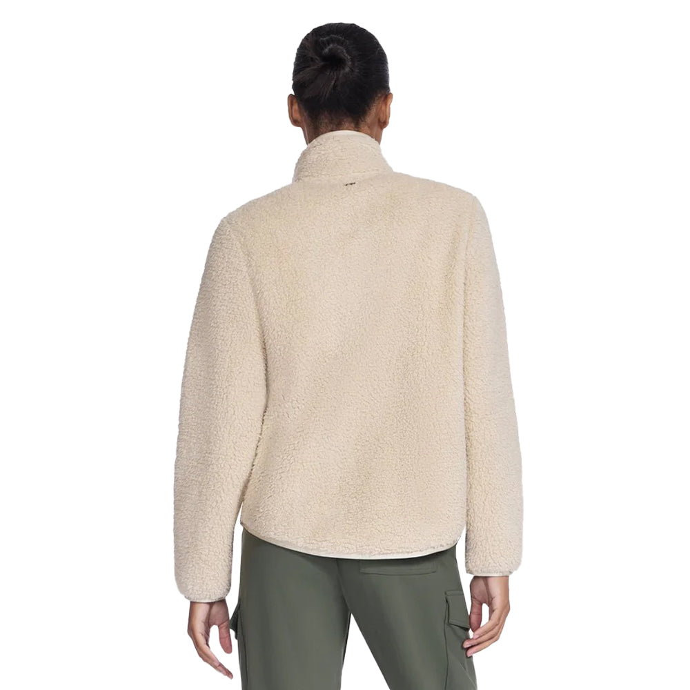 Natural - Back - Skechers Womens-Ladies Sherpa Jacket