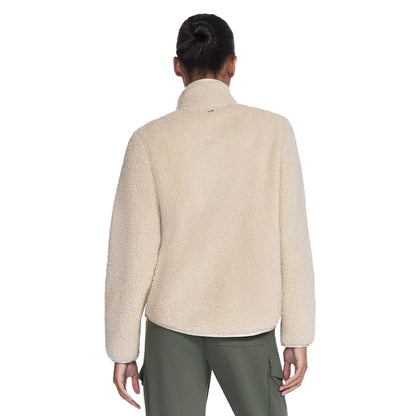 Natural - Back - Skechers Womens-Ladies Sherpa Jacket