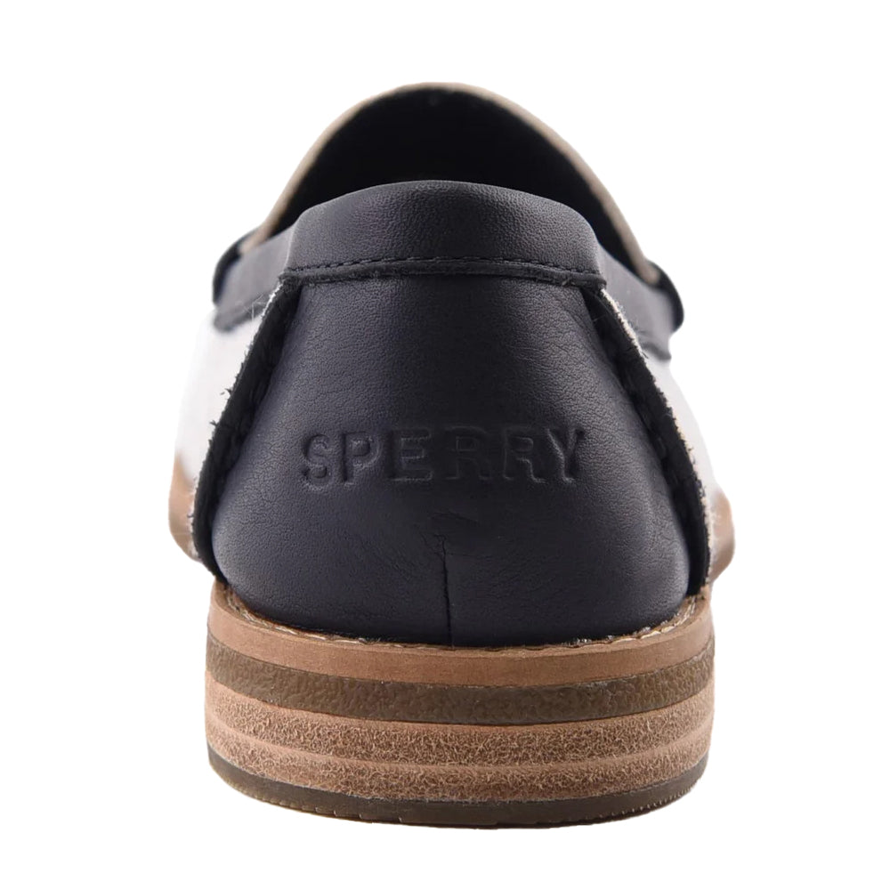 White-Navy - Back - Sperry Womens-Ladies Port Driving Leather Moccasins