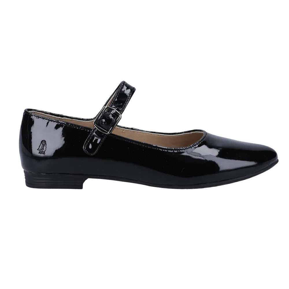 Black Patent - Side - Hush Puppies Womens-Ladies Melissa Leather Mary Janes