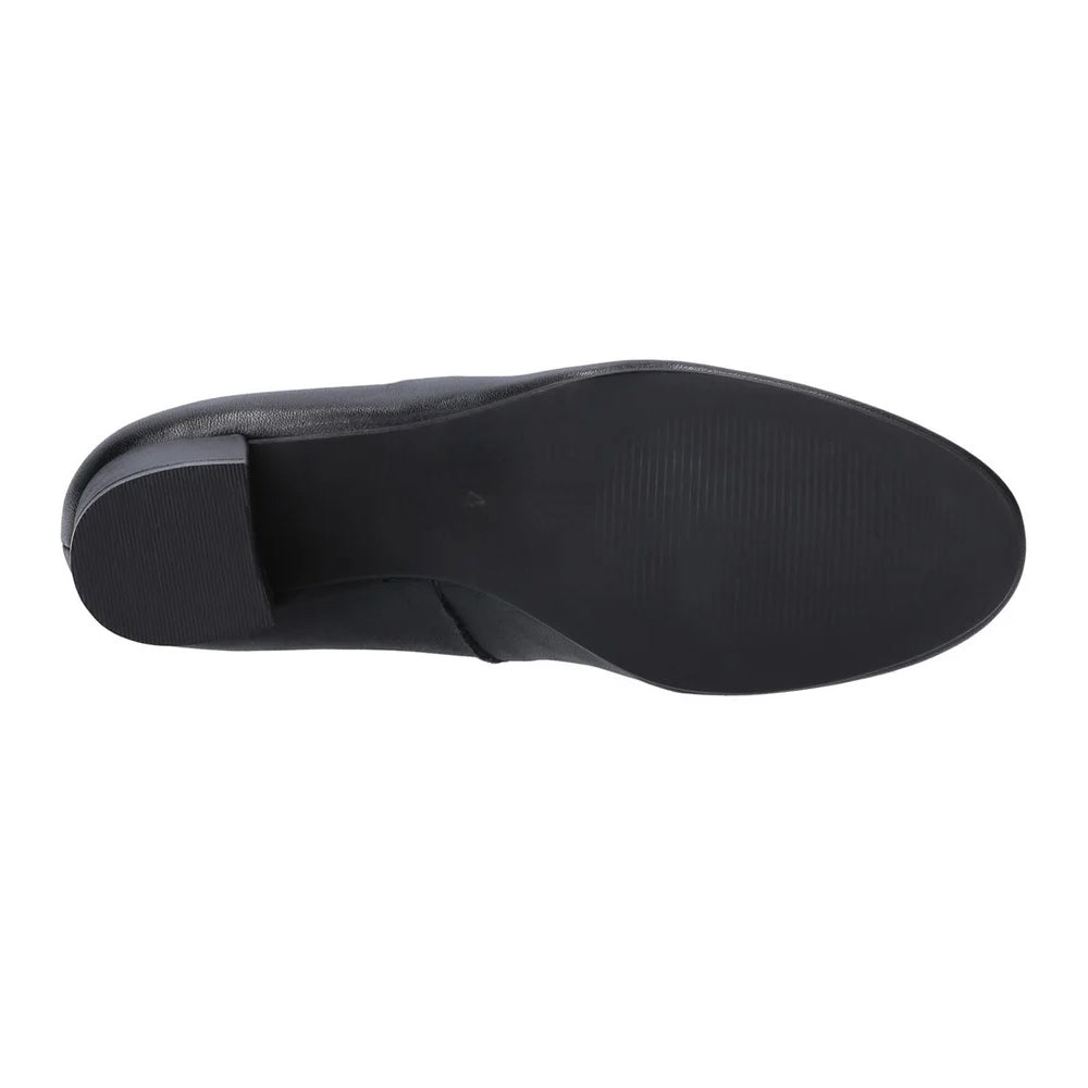 Black - Lifestyle - Hush Puppies Womens-Ladies Anna Leather Wide Court Shoes