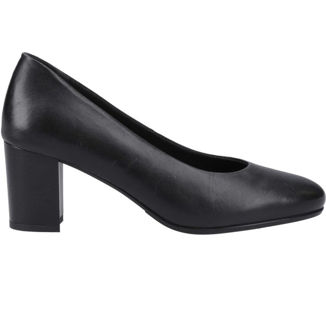 Black - Lifestyle - Hush Puppies Womens-Ladies Ivana Leather Court Shoes