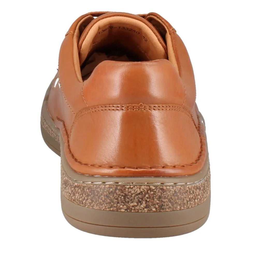 Camel Brown - Back - Josef Seibel Mens Cleve 02 Leather Trainers