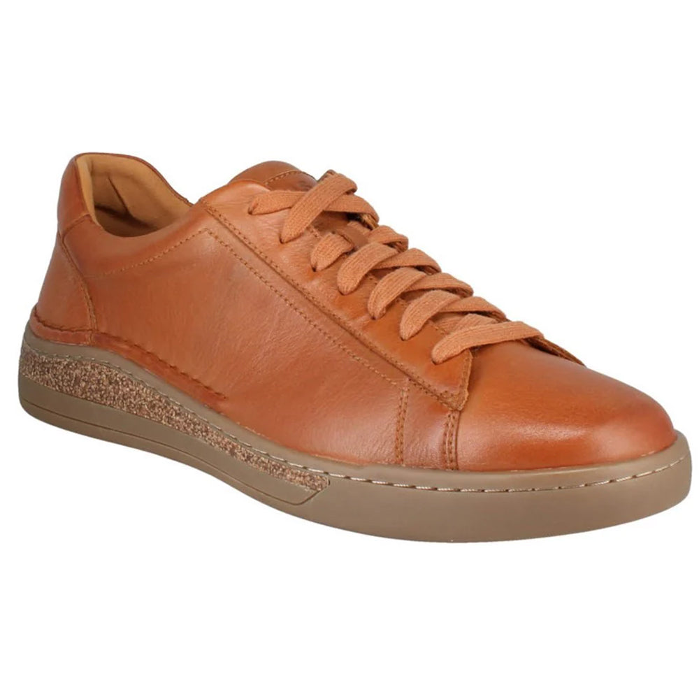 Camel Brown - Front - Josef Seibel Mens Cleve 02 Leather Trainers
