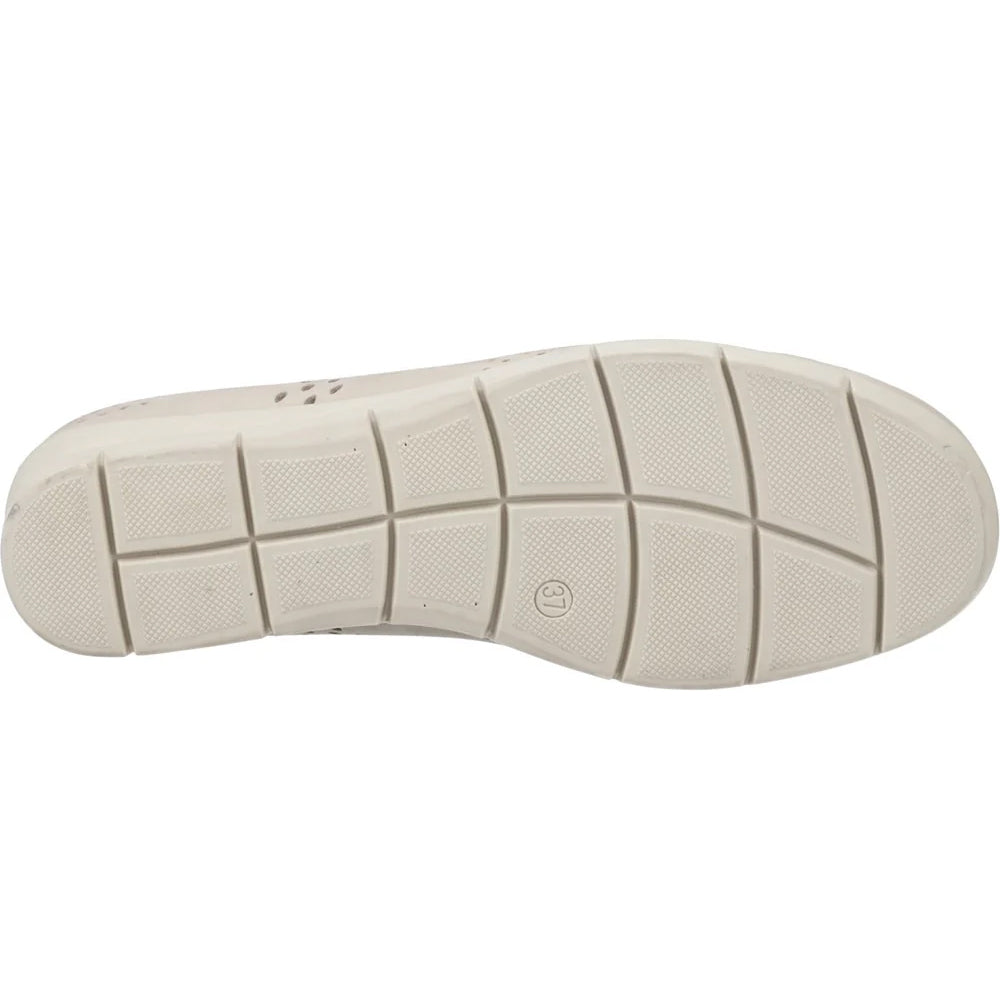 Taupe - Back - Fleet & Foster Womens-Ladies Dinah Leather Espadrilles