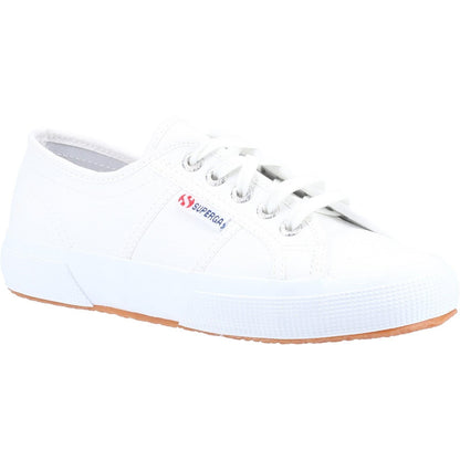 White - Front - Superga Unisex Adult 2750 Tumbled Leather Trainers