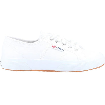 White - Side - Superga Unisex Adult 2750 Tumbled Leather Trainers