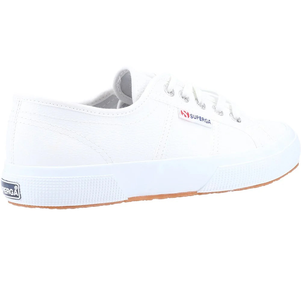 White - Lifestyle - Superga Unisex Adult 2750 Tumbled Leather Trainers