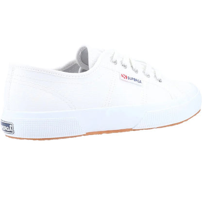 White - Lifestyle - Superga Unisex Adult 2750 Tumbled Leather Trainers