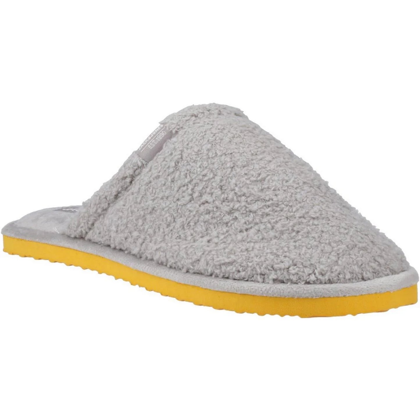 Frost Grey - Front - Jack And Jones Mens Harry Fluff Slippers