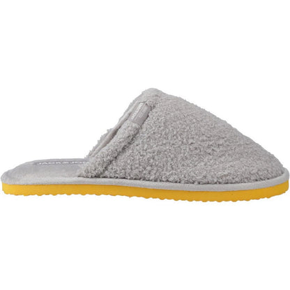 Frost Grey - Side - Jack And Jones Mens Harry Fluff Slippers