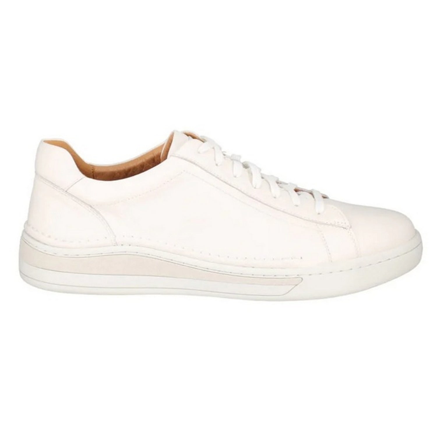 White - Side - Josef Seibel Mens Cleve 02 Leather Trainers