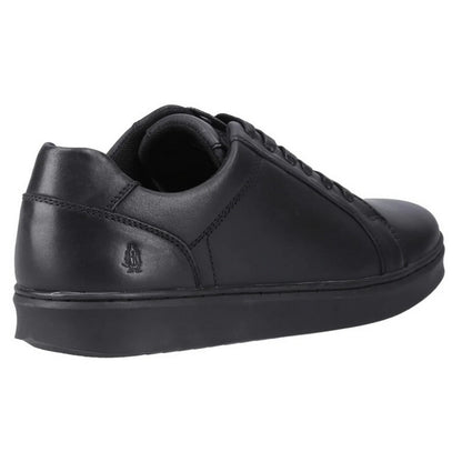 Black - Back - Hush Puppies Mens Madden Leather Trainers