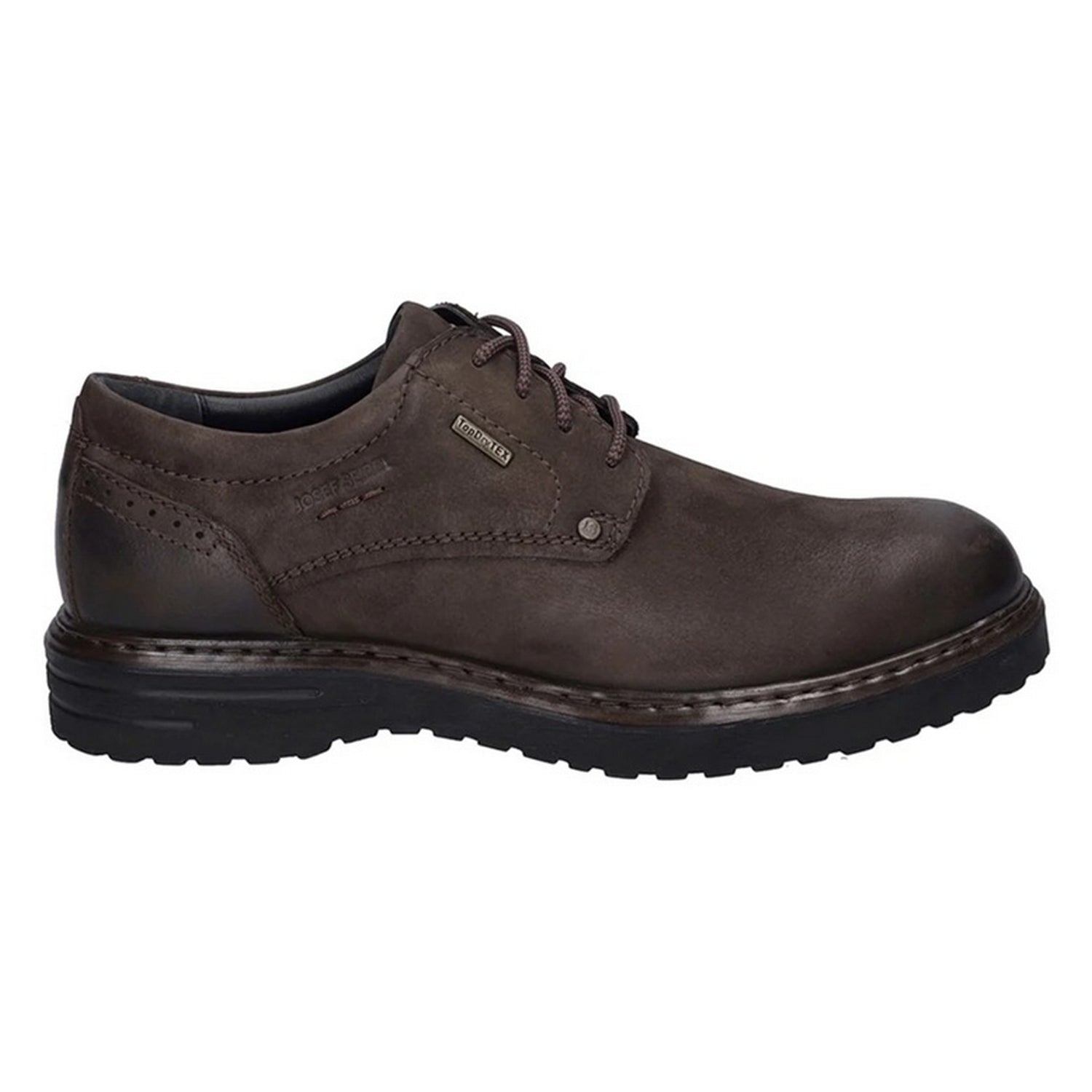 Brown - Side - Josef Seibel Mens Erroll 50 Leather Trainers