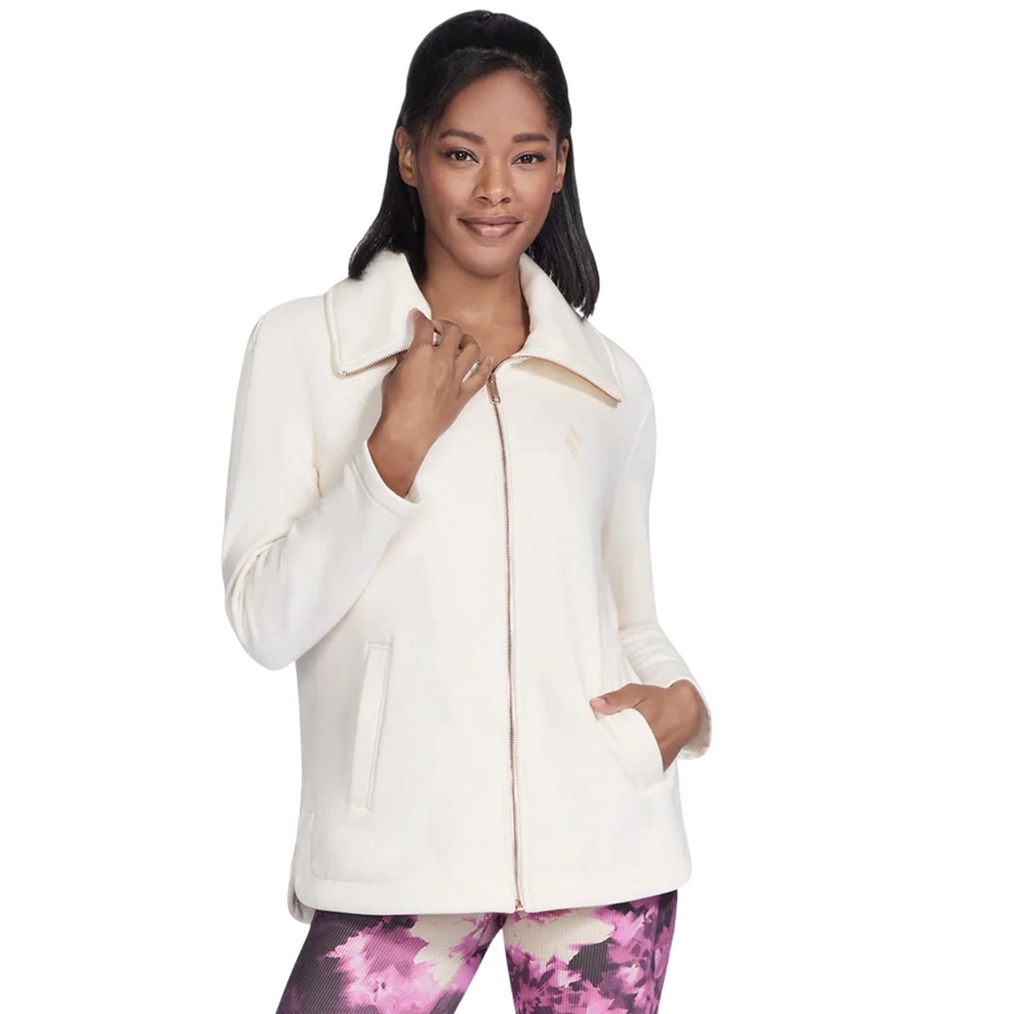 Off White - Front - Skechers Womens-Ladies Go Snuggle Jacket