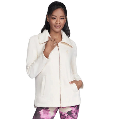 Off White - Front - Skechers Womens-Ladies Go Snuggle Jacket