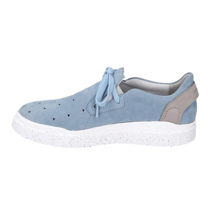 Sky Blue-Mint Kombi - Back - Josef Seibel Womens-Ladies Helsinki Nubuck Trainers