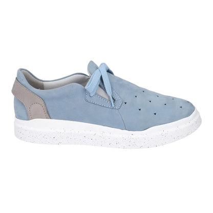 Sky Blue-Mint Kombi - Side - Josef Seibel Womens-Ladies Helsinki Nubuck Trainers