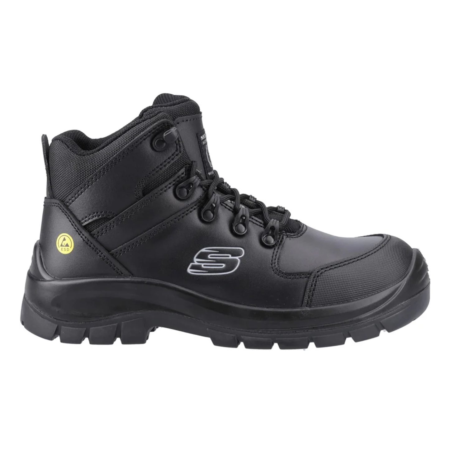 Black - Lifestyle - Skechers Mens Trophus Kilram Leather Wear to Work Safety Boots