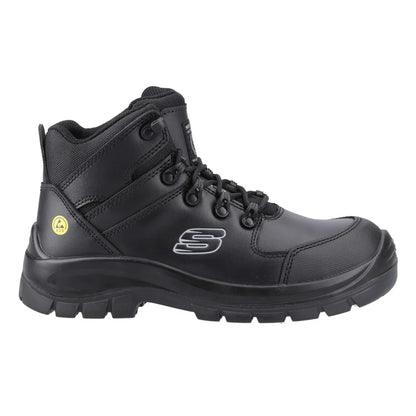 Black - Lifestyle - Skechers Mens Trophus Kilram Leather Wear to Work Safety Boots