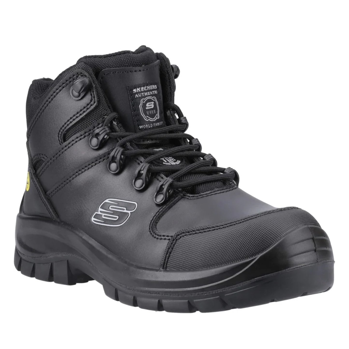 Black - Front - Skechers Mens Trophus Kilram Leather Wear to Work Safety Boots