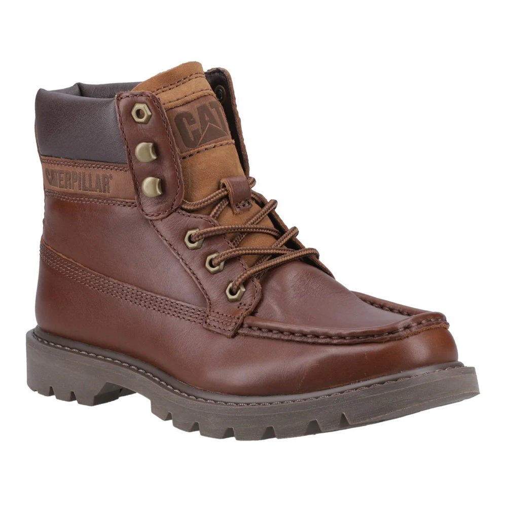 Nuthatch - Front - CAT Lifestyle Mens Colorado Full Grain Leather Moc Toe Safety Boots
