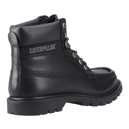 Black - Back - CAT Lifestyle Mens Colorado Full Grain Leather Moc Toe Safety Boots