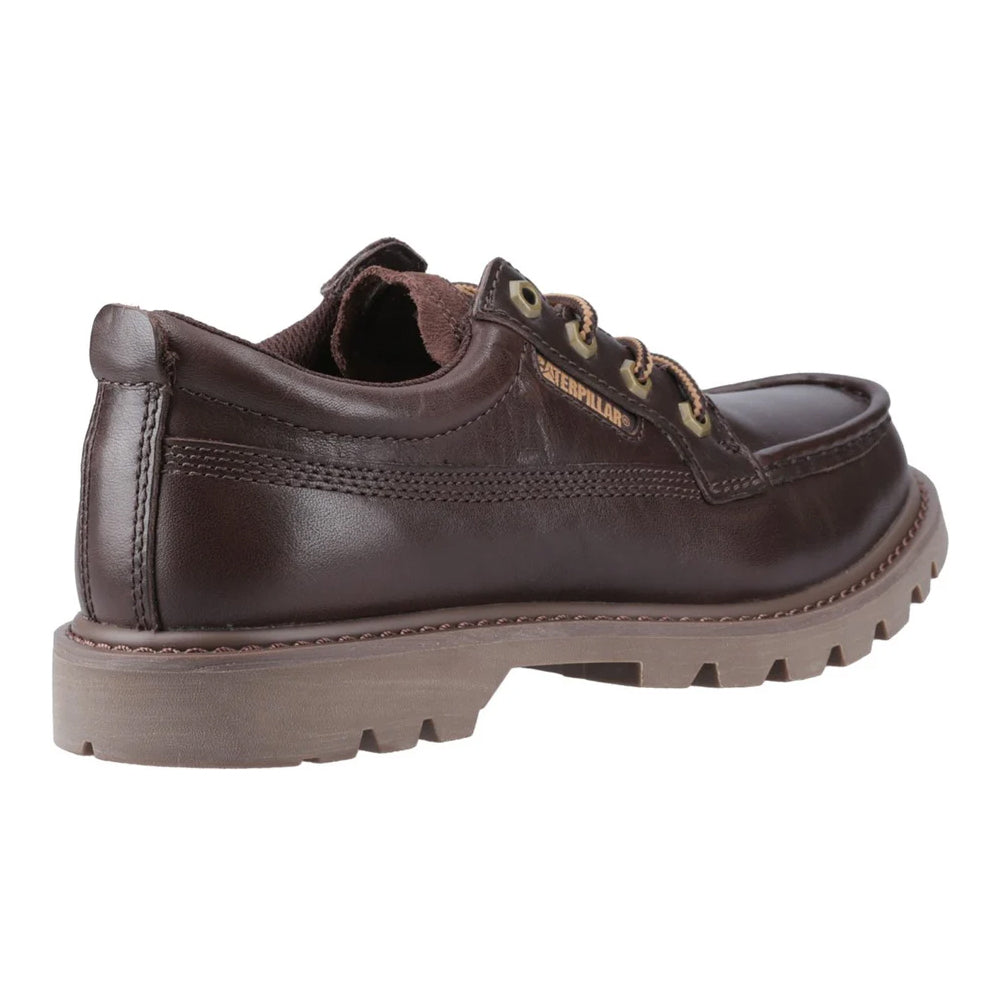 Dark Brown - Back - CAT Lifestyle Mens Colorado Leather Moc Toe Shoes