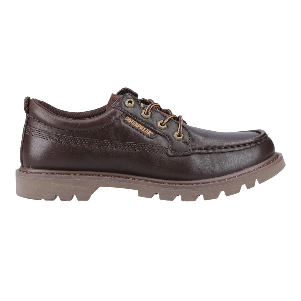Dark Brown - Lifestyle - CAT Lifestyle Mens Colorado Leather Moc Toe Shoes