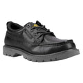 Black - Front - CAT Lifestyle Mens Colorado Leather Moc Toe Shoes