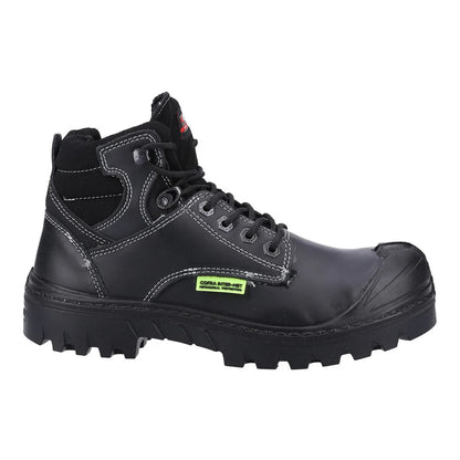 Black - Side - Cofra Mens Darwen Leather Safety Boots
