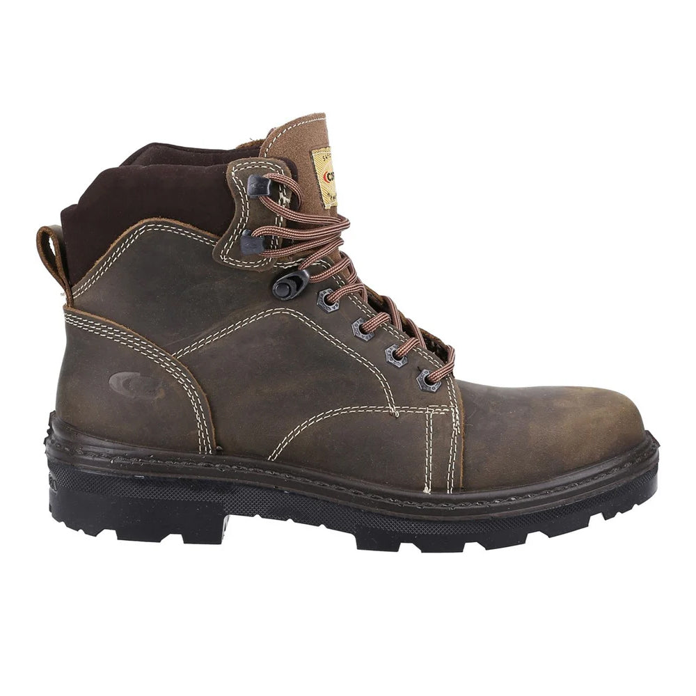 Brown - Side - Cofra Unisex Adult Land Nubuck Safety Boots