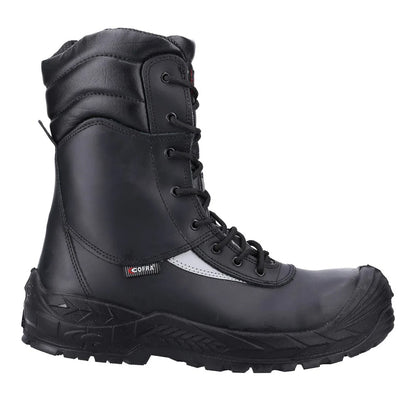 Black - Side - Cofra Mens Off Shore Leather Safety Boots