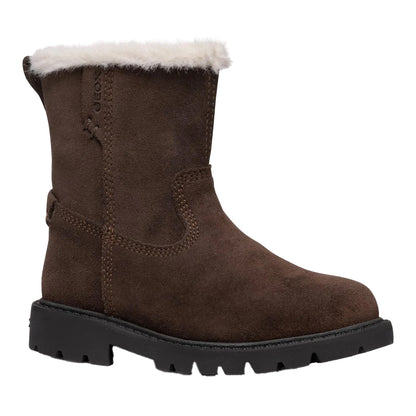 Chestnut - Front - Geox Girls J Shaylax G Suede Ankle Boots