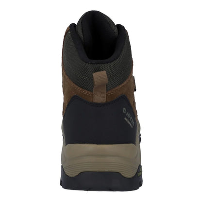 Smokey Brown-Khaki - Back - Hi-Tec Mens Bandera Expedition Suede Mid Cut Wide Boots