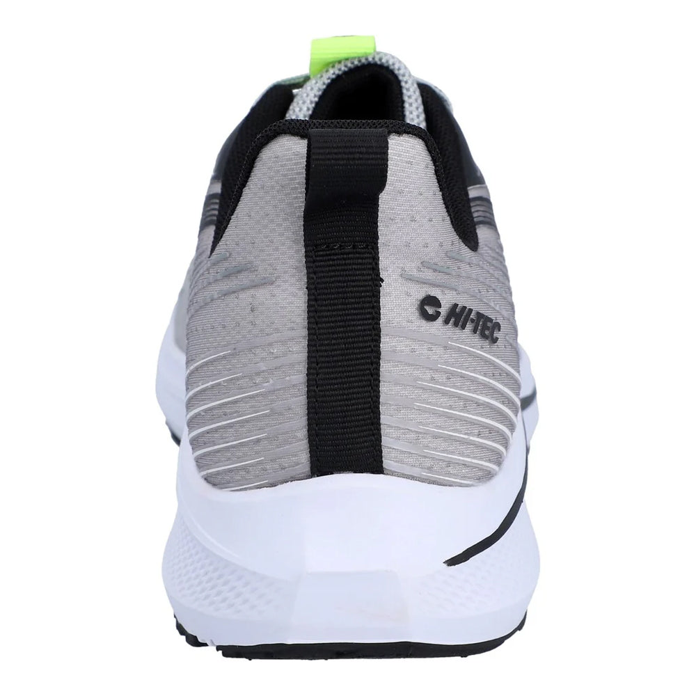 Cool Grey-Black-Acid Lime - Back - Hi-Tec Mens Santorini Trainers
