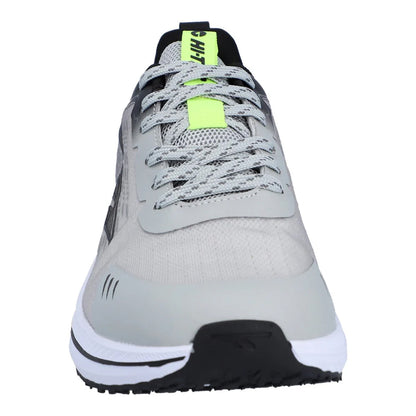 Cool Grey-Black-Acid Lime - Front - Hi-Tec Mens Santorini Trainers