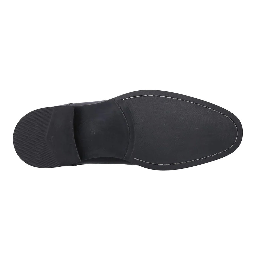 Black - Side - Hush Puppies Mens Declan Leather Ankle Boots